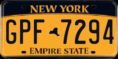 NY license plate GPF7294
