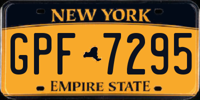 NY license plate GPF7295