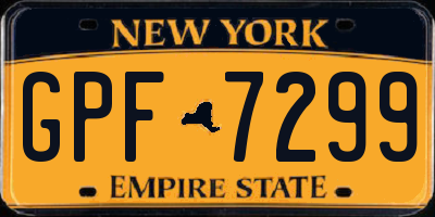 NY license plate GPF7299