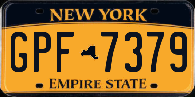 NY license plate GPF7379