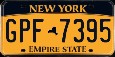 NY license plate GPF7395