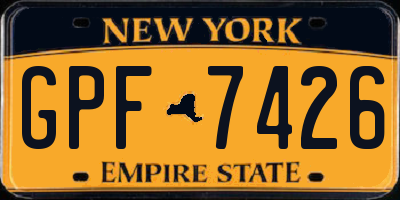 NY license plate GPF7426