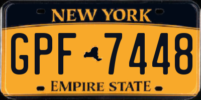 NY license plate GPF7448