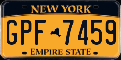NY license plate GPF7459