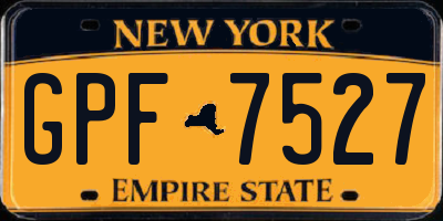 NY license plate GPF7527