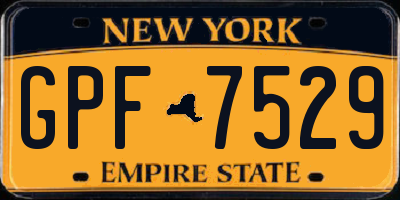 NY license plate GPF7529