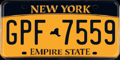 NY license plate GPF7559