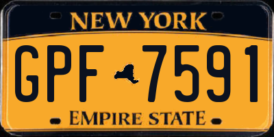 NY license plate GPF7591