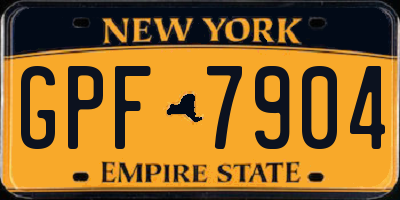 NY license plate GPF7904