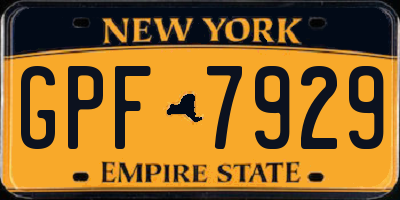 NY license plate GPF7929