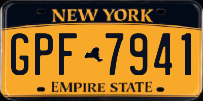 NY license plate GPF7941