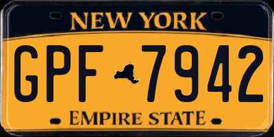 NY license plate GPF7942