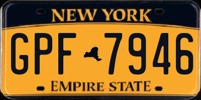 NY license plate GPF7946