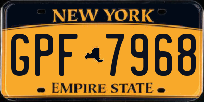 NY license plate GPF7968