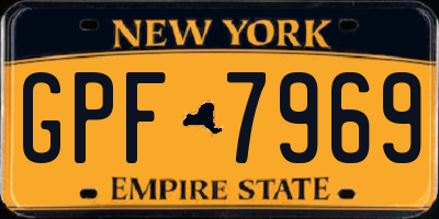 NY license plate GPF7969