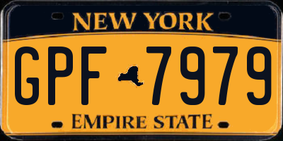 NY license plate GPF7979