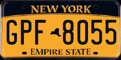 NY license plate GPF8055