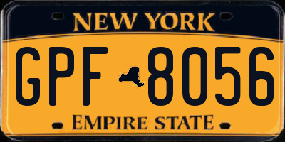 NY license plate GPF8056