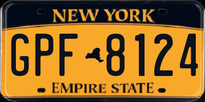 NY license plate GPF8124