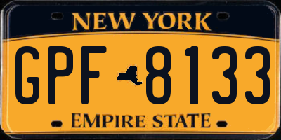 NY license plate GPF8133