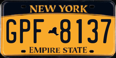 NY license plate GPF8137