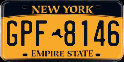 NY license plate GPF8146