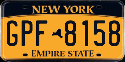 NY license plate GPF8158