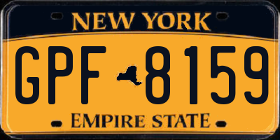 NY license plate GPF8159