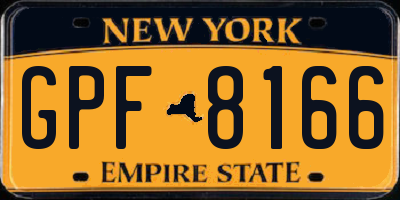 NY license plate GPF8166