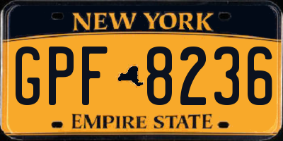 NY license plate GPF8236