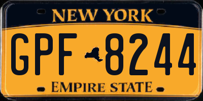 NY license plate GPF8244