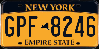 NY license plate GPF8246