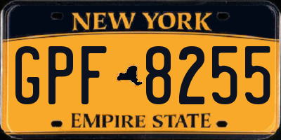 NY license plate GPF8255