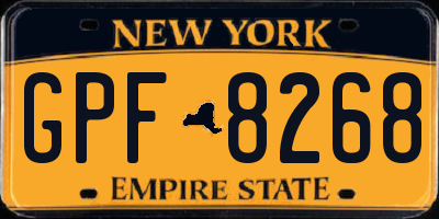 NY license plate GPF8268