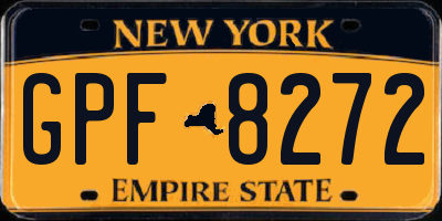 NY license plate GPF8272