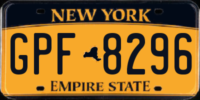 NY license plate GPF8296