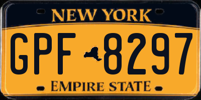 NY license plate GPF8297