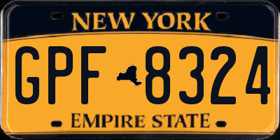 NY license plate GPF8324