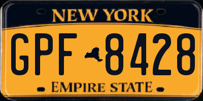 NY license plate GPF8428