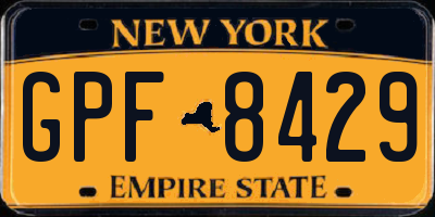 NY license plate GPF8429