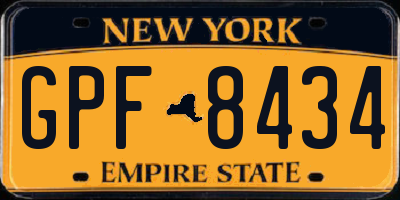 NY license plate GPF8434
