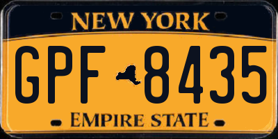 NY license plate GPF8435