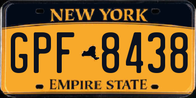NY license plate GPF8438