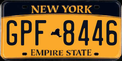 NY license plate GPF8446