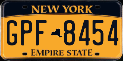 NY license plate GPF8454