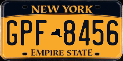 NY license plate GPF8456