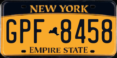 NY license plate GPF8458