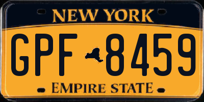 NY license plate GPF8459
