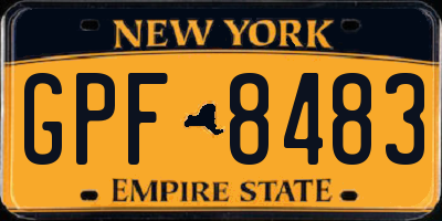 NY license plate GPF8483