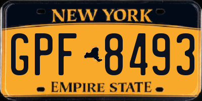 NY license plate GPF8493